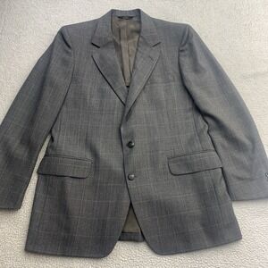 Warren Sewell Mens 44L Gray Blue Stripe 2 Button Blazer Suit Jacket Sport‎ Coat